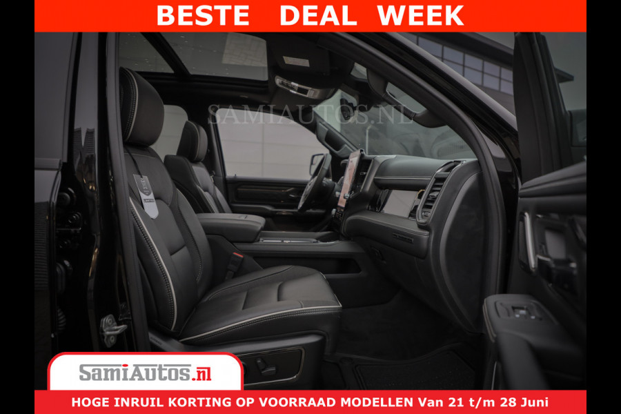 Dodge Ram 1500 Limited Night H.O 540HP 706Nm | Massage + Full Option | De Meest Luxe en Volle Pick-Up in zijn Klasse | Comfortabele Dubbele Cabine met Royale 5 Zitplaatsen | BPM vrij | Nu Leverbaar uit Voorraad | Voorraad Nr 2384 - 5408