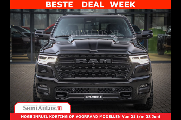 Dodge Ram 1500 Limited Night High Output 540HP 706Nm | Massage + Full Option | De Meest Luxe en Volle Pick-Up in zijn Klasse | Comfortabele Dubbele Cabine met Royale 5 Zitplaatsen | BPM vrij | Nu Leverbaar uit Voorraad | Voorraad Nr 2304 - 8540