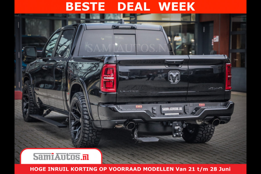 Dodge Ram 1500 Limited Night High Output 540HP 706Nm | Massage + Full Option | De Meest Luxe en Volle Pick-Up in zijn Klasse | Comfortabele Dubbele Cabine met Royale 5 Zitplaatsen | BPM vrij | Nu Leverbaar uit Voorraad | Voorraad Nr 2304 - 8540