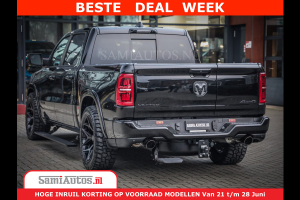 Dodge Ram 1500 Limited Night High Output 540HP 706Nm | Massage + Full Option | De Meest Luxe en Volle Pick-Up in zijn Klasse | Comfortabele Dubbele Cabine met Royale 5 Zitplaatsen | BPM vrij | Nu Leverbaar uit Voorraad | Voorraad Nr 2304 - 8540