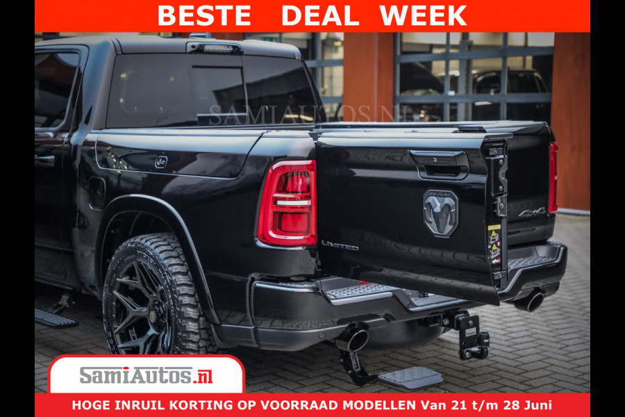 Dodge Ram 1500 Limited Night High Output 540HP 706Nm | Massage + Full Option | De Meest Luxe en Volle Pick-Up in zijn Klasse | Comfortabele Dubbele Cabine met Royale 5 Zitplaatsen | BPM vrij | Nu Leverbaar uit Voorraad | Voorraad Nr 2304 - 8540