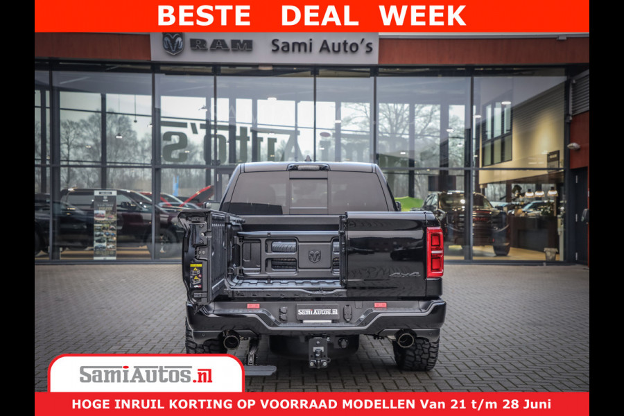 Dodge Ram 1500 Limited Night High Output 540HP 706Nm | Massage + Full Option | De Meest Luxe en Volle Pick-Up in zijn Klasse | Comfortabele Dubbele Cabine met Royale 5 Zitplaatsen | BPM vrij | Nu Leverbaar uit Voorraad | Voorraad Nr 2304 - 8540
