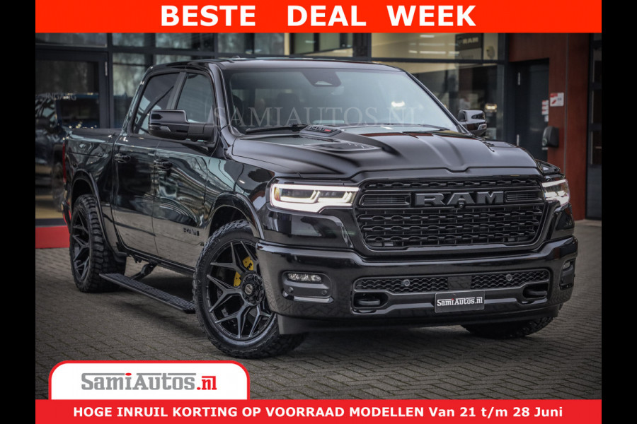 Dodge Ram 1500 Limited Night High Output 540HP 706Nm | Massage + Full Option | De Meest Luxe en Volle Pick-Up in zijn Klasse | Comfortabele Dubbele Cabine met Royale 5 Zitplaatsen | BPM vrij | Nu Leverbaar uit Voorraad | Voorraad Nr 2304 - 8540