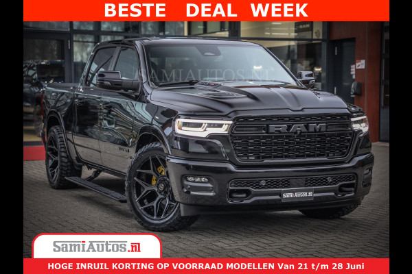 Dodge Ram 1500 Limited Night High Output 540HP 706Nm | Massage + Full Option | De Meest Luxe en Volle Pick-Up in zijn Klasse | Comfortabele Dubbele Cabine met Royale 5 Zitplaatsen | BPM vrij | Nu Leverbaar uit Voorraad | Voorraad Nr 2304 - 8540