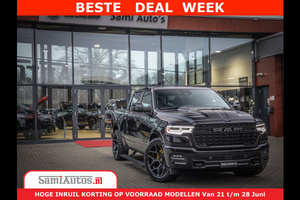 Dodge Ram 1500 Limited Night High Output 540HP 706Nm | Massage + Full Option | De Meest Luxe en Volle Pick-Up in zijn Klasse | Comfortabele Dubbele Cabine met Royale 5 Zitplaatsen | BPM vrij | Nu Leverbaar uit Voorraad | Voorraad Nr 2304 - 8540