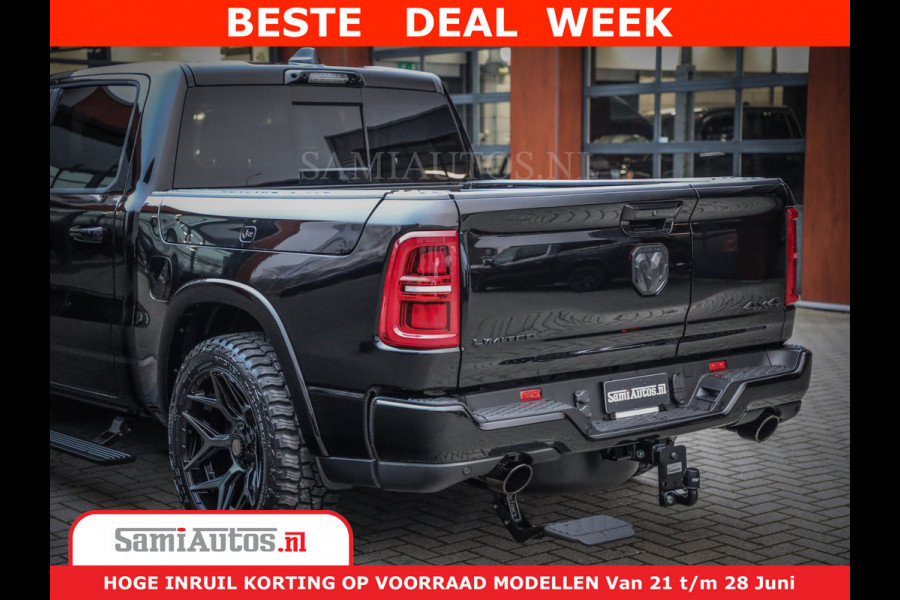 Dodge Ram 1500 Limited Night High Output 540HP 706Nm | Massage + Full Option | De Meest Luxe en Volle Pick-Up in zijn Klasse | Comfortabele Dubbele Cabine met Royale 5 Zitplaatsen | BPM vrij | Nu Leverbaar uit Voorraad | Voorraad Nr 2304 - 8540