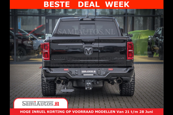 Dodge Ram 1500 Limited Night High Output 540HP 706Nm | Massage + Full Option | De Meest Luxe en Volle Pick-Up in zijn Klasse | Comfortabele Dubbele Cabine met Royale 5 Zitplaatsen | BPM vrij | Nu Leverbaar uit Voorraad | Voorraad Nr 2304 - 8540