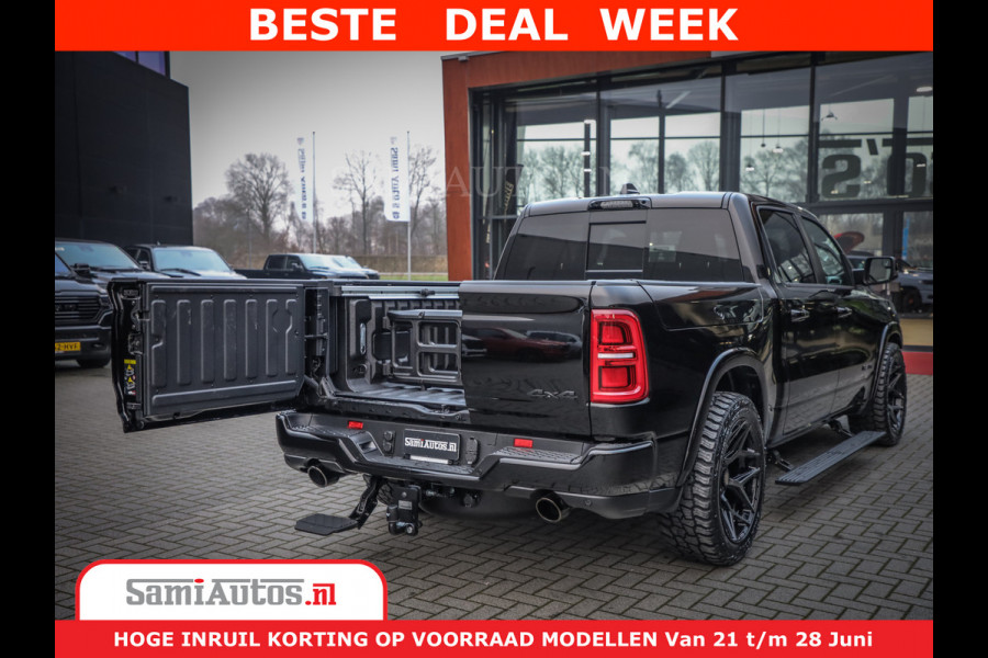 Dodge Ram 1500 Limited Night High Output 540HP 706Nm | Massage + Full Option | De Meest Luxe en Volle Pick-Up in zijn Klasse | Comfortabele Dubbele Cabine met Royale 5 Zitplaatsen | BPM vrij | Nu Leverbaar uit Voorraad | Voorraad Nr 2304 - 8540
