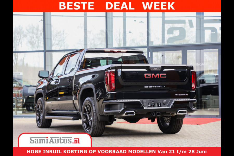GMC Sierra DENALI 6,2 V8 Full Option | De Meest Luxe Pick-Up in zijn Klasse | Comfortabele Dubbele Cabine met Royale 5 Zitplaatsen | BPM vrij | Nu Leverbaar uit Voorraad | Voorraad Nr 418902