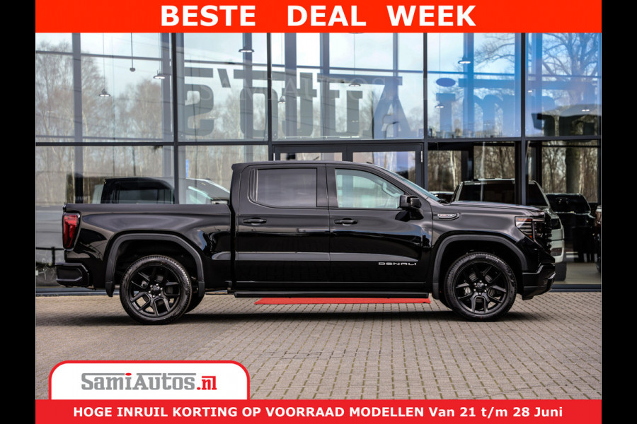 GMC Sierra DENALI 6,2 V8 Full Option | De Meest Luxe Pick-Up in zijn Klasse | Comfortabele Dubbele Cabine met Royale 5 Zitplaatsen | BPM vrij | Nu Leverbaar uit Voorraad | Voorraad Nr 418902