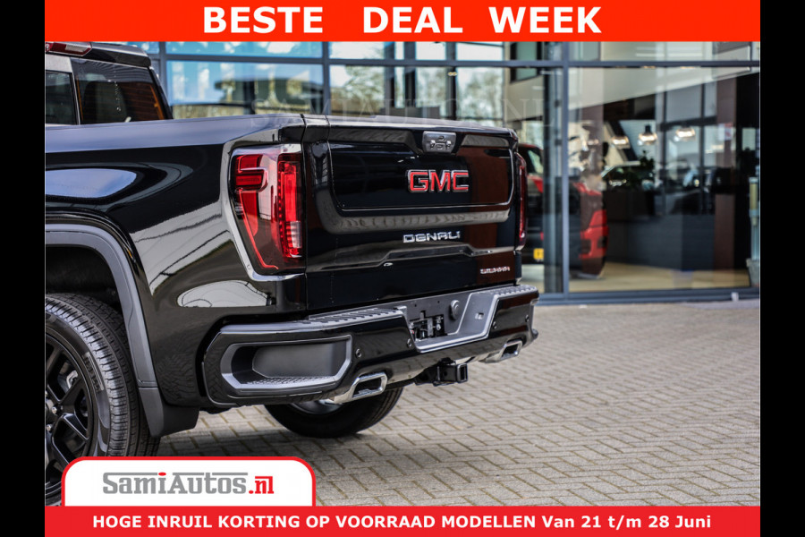 GMC Sierra DENALI 6,2 V8 Full Option | De Meest Luxe Pick-Up in zijn Klasse | Comfortabele Dubbele Cabine met Royale 5 Zitplaatsen | BPM vrij | Nu Leverbaar uit Voorraad | Voorraad Nr 418902