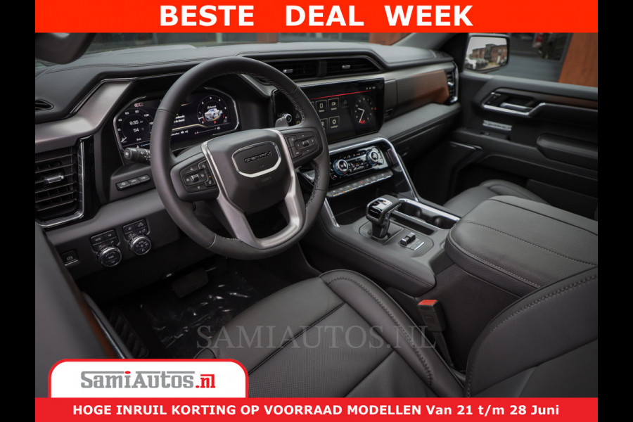 GMC Sierra DENALI 6,2 V8 Full Option | De Meest Luxe Pick-Up in zijn Klasse | Comfortabele Dubbele Cabine met Royale 5 Zitplaatsen | BPM vrij | Nu Leverbaar uit Voorraad | Voorraad Nr 418902