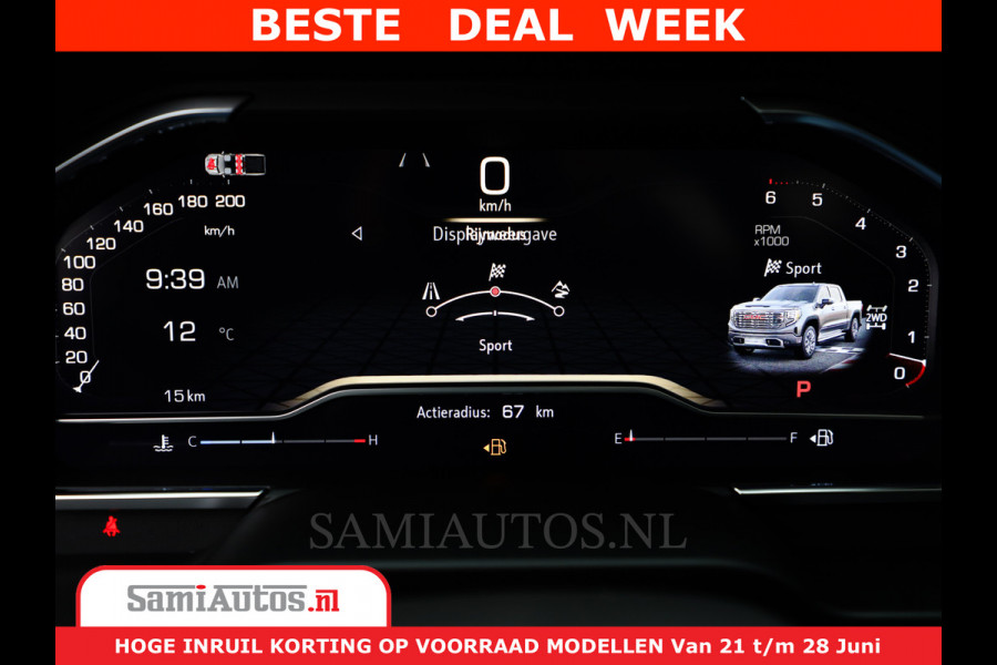 GMC Sierra DENALI 6,2 V8 Full Option | De Meest Luxe Pick-Up in zijn Klasse | Comfortabele Dubbele Cabine met Royale 5 Zitplaatsen | BPM vrij | Nu Leverbaar uit Voorraad | Voorraad Nr 418902