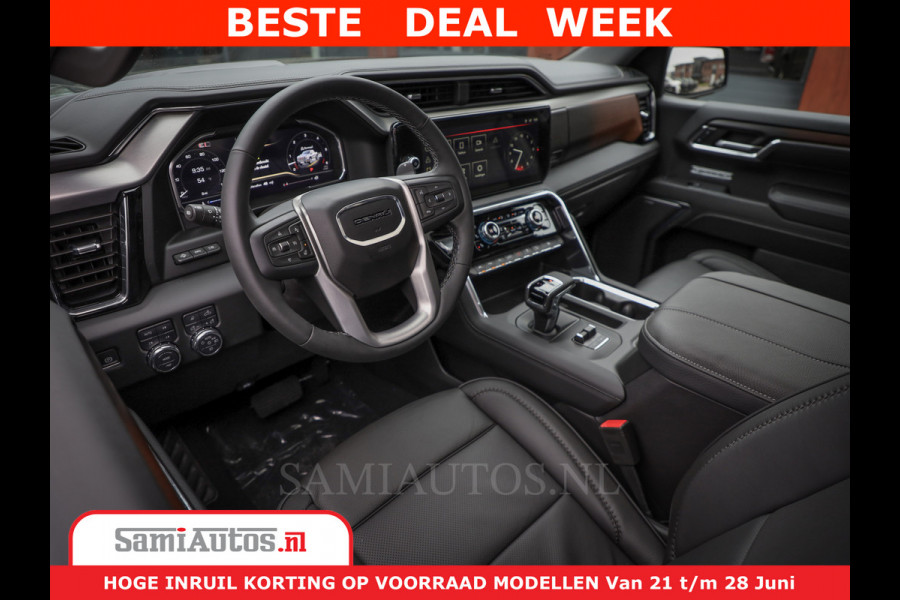 GMC Sierra DENALI 6,2 V8 Full Option | De Meest Luxe Pick-Up in zijn Klasse | Comfortabele Dubbele Cabine met Royale 5 Zitplaatsen | BPM vrij | Nu Leverbaar uit Voorraad | Voorraad Nr 418902