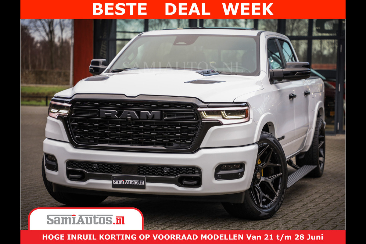 Dodge Ram 1500 Limited Night High Output 540HP 706Nm | Massage + Full Option | De Meest Luxe en Volle Pick-Up in zijn Klasse | Comfortabele Dubbele Cabine met Royale 5 Zitplaatsen | BPM vrij | Nu Leverbaar uit Voorraad | Voorraad Nr 2352 - 7649 Dodge Ram 1500 Limited Night High Output 540HP 706Nm | Massage + Full Option | De Meest Luxe en Volle Pick-Up in zijn Klasse | Comfortabele Dubbele Cabine met Royale 5 Zitplaatsen | BPM vrij | Nu Leverbaar uit Voorraad | Voorraad Nr 2352 - 7649