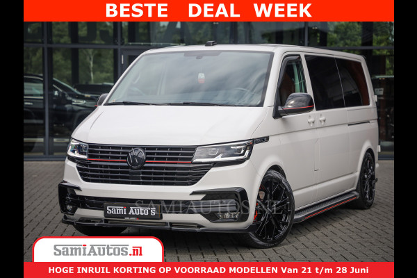 Volkswagen Transporter 2.0 TDI DC L2H1 30 Bulli 6 Persoons | Zeer Dik | In Zeer Goede Conditie | Comfortabele Dubbele Cabine met 6 Zitplaatsen | Body Kit | 20 Inch Brede Zwarte Wielen | Full Led | Camera | 2X Schuif Deuren |