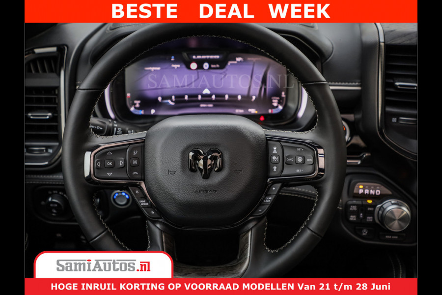 Dodge Ram 1500 Limited Night High Output 540HP 706Nm | Massage + Full Option | De Meest Luxe en Volle Pick-Up in zijn Klasse | Comfortabele Dubbele Cabine met Royale 5 Zitplaatsen | BPM vrij | Nu Leverbaar uit Voorraad | Voorraad Nr 2357 - 5182