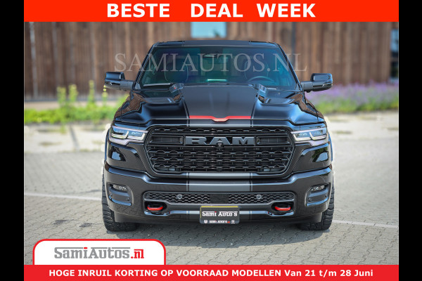 Dodge Ram 1500 Limited Night High Output 540HP 706Nm | Massage + Full Option | De Meest Luxe en Volle Pick-Up in zijn Klasse | Comfortabele Dubbele Cabine met Royale 5 Zitplaatsen | BPM vrij | Nu Leverbaar uit Voorraad | Voorraad Nr 2354 - 3380