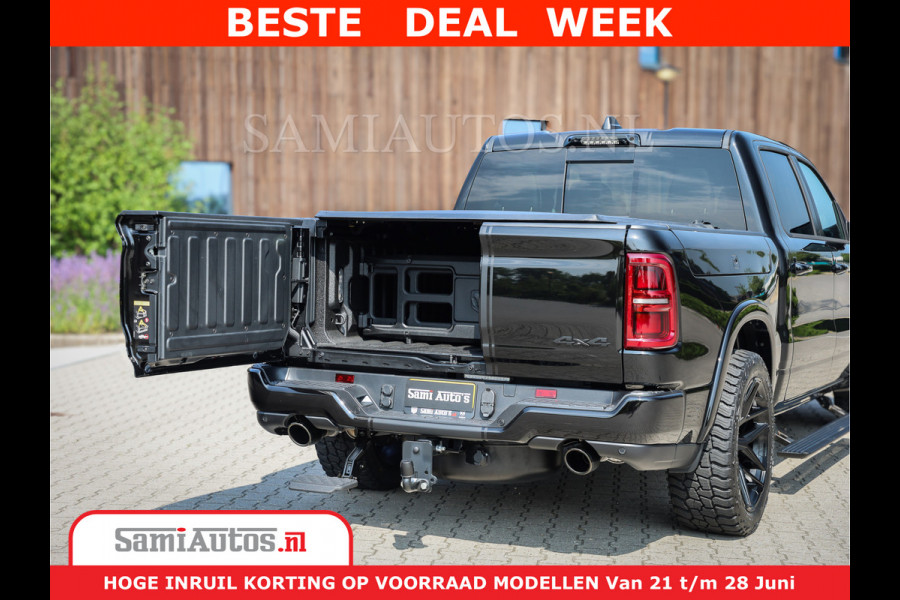 Dodge Ram 1500 Limited Night High Output 540HP 706Nm | Massage + Full Option | De Meest Luxe en Volle Pick-Up in zijn Klasse | Comfortabele Dubbele Cabine met Royale 5 Zitplaatsen | BPM vrij | Nu Leverbaar uit Voorraad | Voorraad Nr 2354 - 3380
