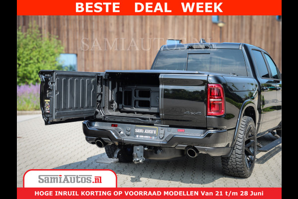 Dodge Ram 1500 Limited Night High Output 540HP 706Nm | Massage + Full Option | De Meest Luxe en Volle Pick-Up in zijn Klasse | Comfortabele Dubbele Cabine met Royale 5 Zitplaatsen | BPM vrij | Nu Leverbaar uit Voorraad | Voorraad Nr 2354 - 3380