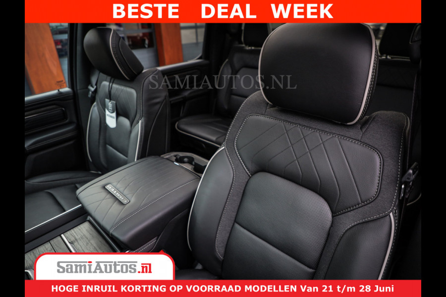 Dodge Ram 1500 Limited Night High Output 540HP 706Nm | Massage + Full Option | De Meest Luxe en Volle Pick-Up in zijn Klasse | Comfortabele Dubbele Cabine met Royale 5 Zitplaatsen | BPM vrij | Nu Leverbaar uit Voorraad | Voorraad Nr 2354 - 3380