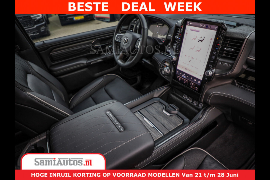 Dodge Ram 1500 Limited Night High Output 540HP 706Nm | Massage + Full Option | De Meest Luxe en Volle Pick-Up in zijn Klasse | Comfortabele Dubbele Cabine met Royale 5 Zitplaatsen | BPM vrij | Nu Leverbaar uit Voorraad | Voorraad Nr 2354 - 3380
