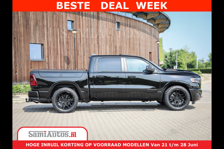 Dodge Ram 1500 Limited Night High Output 540HP 706Nm | Massage + Full Option | De Meest Luxe en Volle Pick-Up in zijn Klasse | Comfortabele Dubbele Cabine met Royale 5 Zitplaatsen | BPM vrij | Nu Leverbaar uit Voorraad | Voorraad Nr 2354 - 3380