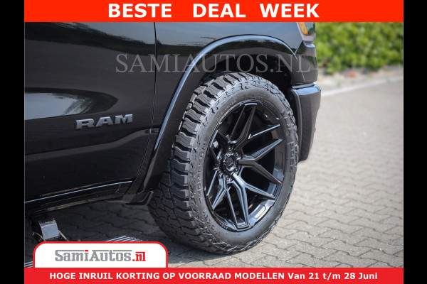 Dodge Ram 1500 Limited Night High Output 540HP 706Nm | Massage + Full Option | De Meest Luxe en Volle Pick-Up in zijn Klasse | Comfortabele Dubbele Cabine met Royale 5 Zitplaatsen | BPM vrij | Nu Leverbaar uit Voorraad | Voorraad Nr 2354 - 3380