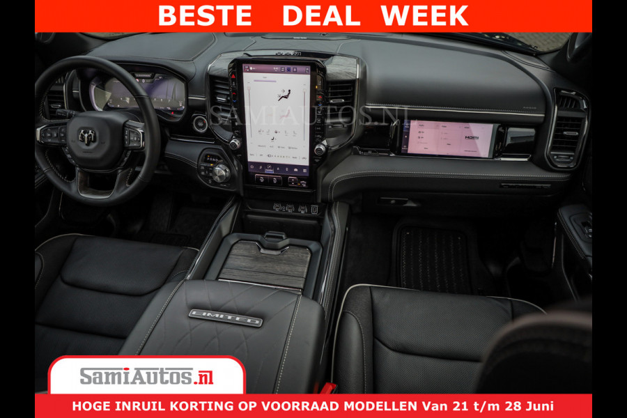 Dodge Ram 1500 Limited Night High Output 540HP 706Nm | Massage + Full Option | De Meest Luxe en Volle Pick-Up in zijn Klasse | Comfortabele Dubbele Cabine met Royale 5 Zitplaatsen | BPM vrij | Nu Leverbaar uit Voorraad | Voorraad Nr 2354 - 3380