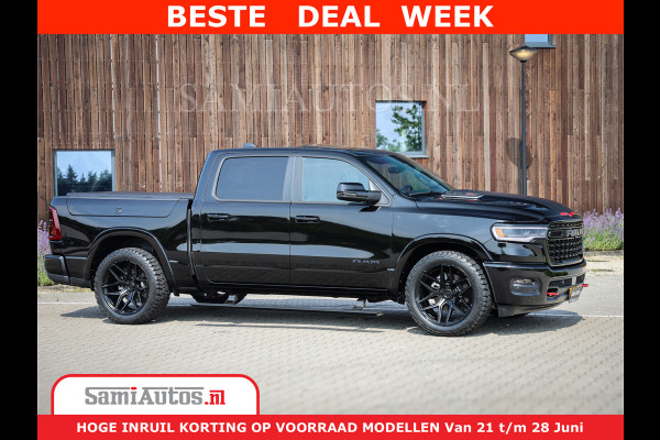 Dodge Ram 1500 Limited Night High Output 540HP 706Nm | Massage + Full Option | De Meest Luxe en Volle Pick-Up in zijn Klasse | Comfortabele Dubbele Cabine met Royale 5 Zitplaatsen | BPM vrij | Nu Leverbaar uit Voorraad | Voorraad Nr 2354 - 3380