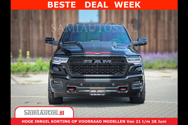 Dodge Ram 1500 Limited Night High Output 540HP 706Nm | Massage + Full Option | De Meest Luxe en Volle Pick-Up in zijn Klasse | Comfortabele Dubbele Cabine met Royale 5 Zitplaatsen | BPM vrij | Nu Leverbaar uit Voorraad | Voorraad Nr 2354 - 3380