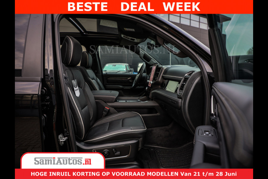 Dodge Ram 1500 Limited Night High Output 540HP 706Nm | Massage + Full Option | De Meest Luxe en Volle Pick-Up in zijn Klasse | Comfortabele Dubbele Cabine met Royale 5 Zitplaatsen | BPM vrij | Nu Leverbaar uit Voorraad | Voorraad Nr 2354 - 3380