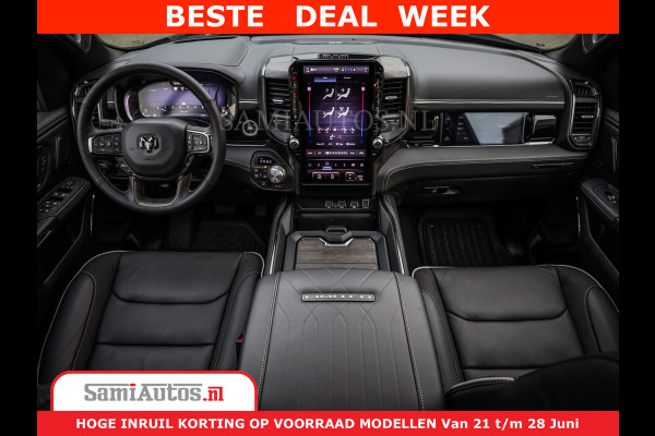 Dodge Ram 1500 Limited Night High Output 540HP 706Nm | Massage + Full Option | De Meest Luxe en Volle Pick-Up in zijn Klasse | Comfortabele Dubbele Cabine met Royale 5 Zitplaatsen | BPM vrij | Nu Leverbaar uit Voorraad | Voorraad Nr 2354 - 3380