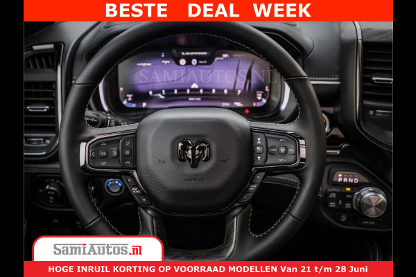Dodge Ram 1500 Limited Night High Output 540HP 706Nm | Massage + Full Option | De Meest Luxe en Volle Pick-Up in zijn Klasse | Comfortabele Dubbele Cabine met Royale 5 Zitplaatsen | BPM vrij | Nu Leverbaar uit Voorraad | Voorraad Nr 2354 - 3380