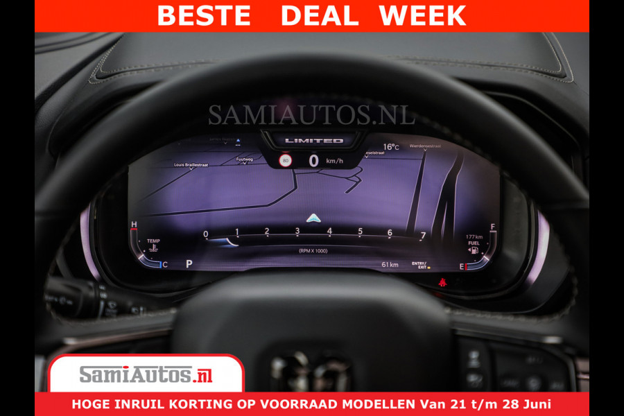 Dodge Ram 1500 Limited Night High Output 540HP 706Nm | Massage + Full Option | De Meest Luxe en Volle Pick-Up in zijn Klasse | Comfortabele Dubbele Cabine met Royale 5 Zitplaatsen | BPM vrij | Nu Leverbaar uit Voorraad | Voorraad Nr 2354 - 3380