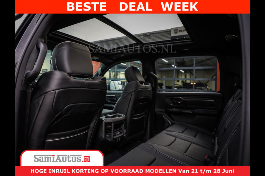 Dodge Ram 1500 Limited Night High Output 540HP 706Nm | Massage + Full Option | De Meest Luxe en Volle Pick-Up in zijn Klasse | Comfortabele Dubbele Cabine met Royale 5 Zitplaatsen | BPM vrij | Nu Leverbaar uit Voorraad | Voorraad Nr 2354 - 3380