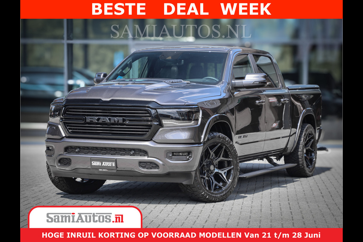 Dodge Ram 1500 Laramie Night 5,7 V8 402PK | Krachtige Hemi | Zeer Rijk Uitgevoerd | Comfortabele Dubbele Cabine met Royale 5 Zitplaatsen | BPM vrij | Nu Leverbaar uit Voorraad | Voorraad Nr 2371 - 2297 Dodge Ram 1500 Laramie Night 5,7 V8 402PK | Krachtige Hemi | Zeer Rijk Uitgevoerd | Comfortabele Dubbele Cabine met Royale 5 Zitplaatsen | BPM vrij | Nu Leverbaar uit Voorraad | Voorraad Nr 2371 - 2297