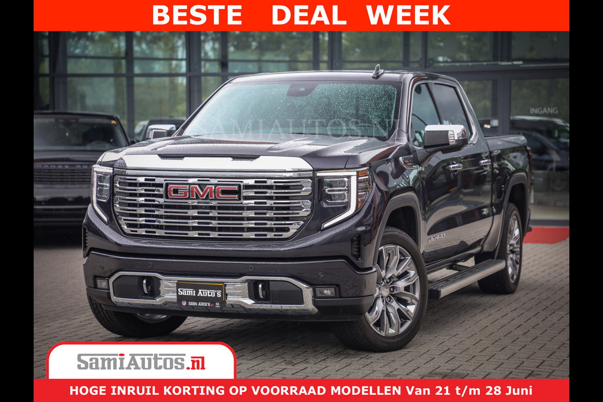 GMC Sierra DENALI | All-In Prijs | 6,2 V8 Full Option | De Meest Luxe Pick-Up in zijn Klasse | Comfortabele Dubbele Cabine met Royale 5 Zitplaatsen | BPM vrij | Nu Leverbaar uit Voorraad | Voorraad Nr 420229 GMC Sierra DENALI | All-In Prijs | 6,2 V8 Full Option | De Meest Luxe Pick-Up in zijn Klasse | Comfortabele Dubbele Cabine met Royale 5 Zitplaatsen | BPM vrij | Nu Leverbaar uit Voorraad | Voorraad Nr 420229
