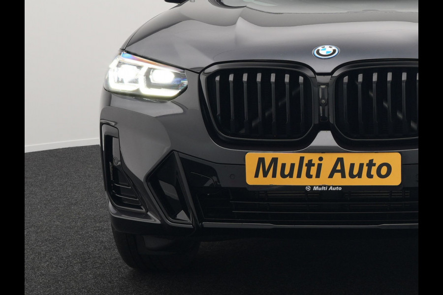 BMW X3 xDrive30e M Sport Plug In Hybrid 293pk Facelift Model PHEV | Trekhaak af Fabriek | 360 Camera | Lederen Sportstoelen Memory | 20"L.M | Apple Carplay | Stuurverwaming | Sfeerverlichting | Navi Prof | BLIS |
