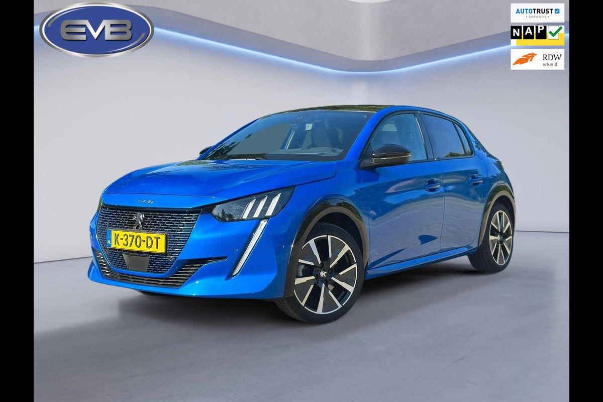 Peugeot e-208 EV GT 350 50 kWh, panoramadak, achteruitrijcamera, vele opties, 1e eigenaar, NL auto met nationale auto pas