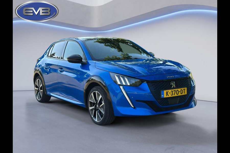 Peugeot e-208 EV GT 350 50 kWh, panoramadak, achteruitrijcamera, vele opties, 1e eigenaar, NL auto met nationale auto pas