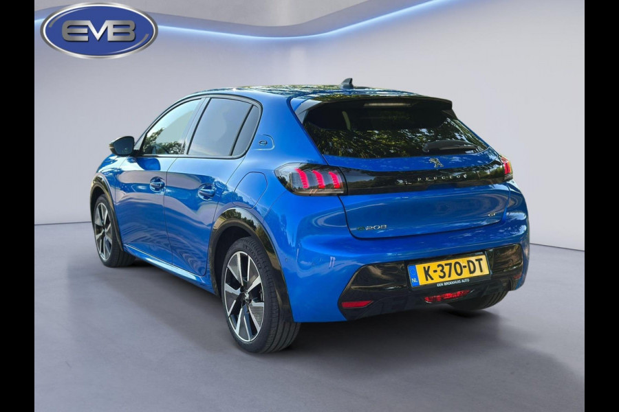 Peugeot e-208 EV GT 350 50 kWh, panoramadak, achteruitrijcamera, vele opties, 1e eigenaar, NL auto met nationale auto pas