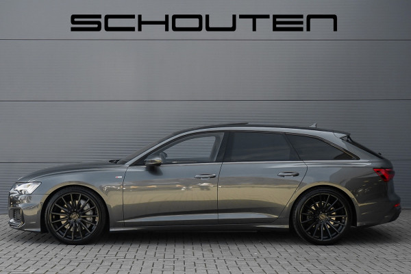 Audi A6 Avant 55 TFSI Quattro Design S Pano Luchtvering 4WS Trekhaak 21" Vossen