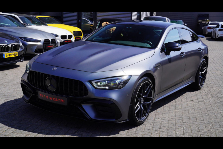 Mercedes-Benz AMG GT 4-Door Coupe AMG 43 4MATIC+ Premium Plus | Schuif/kanteldak | Burmester | LED | Designo Matte grey | 360 cam