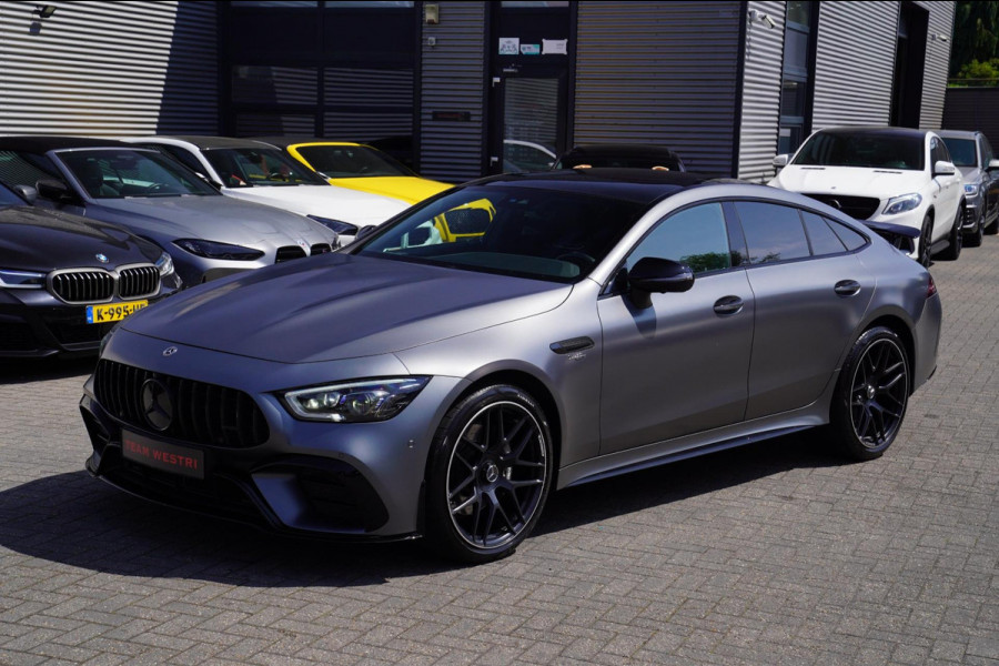 Mercedes-Benz AMG GT 4-Door Coupe AMG 43 4MATIC+ Premium Plus | Schuif/kanteldak | Burmester | LED | Designo Matte grey | 360 cam