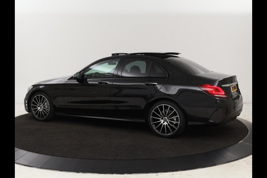 Mercedes-Benz C-Klasse 180 Business Solution AMG | Panoramadak | Leder | Stoelverwarming | Cruise control | 360 Camera | Elektrische achterklep | Carplay | Burmester