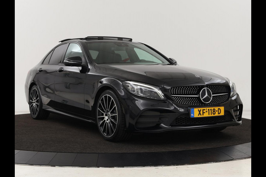 Mercedes-Benz C-Klasse 180 Business Solution AMG | Panoramadak | Leder | Stoelverwarming | Cruise control | 360 Camera | Elektrische achterklep | Carplay | Burmester