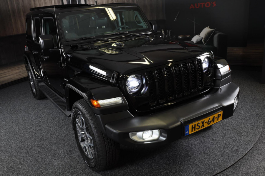 Jeep Wrangler UNLIMITED 4xe 380 Sahara / Sky-One Touch / 360 Camera / Leder / Navi / Ecc / Elek Pakket / Led / Pdc / 18 Inch
