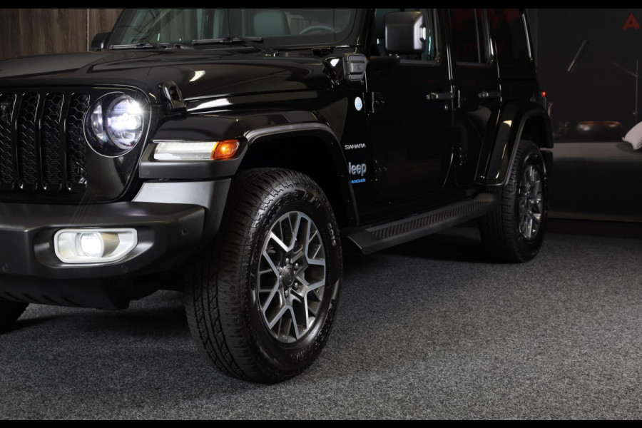 Jeep Wrangler UNLIMITED 4xe 380 Sahara / Sky-One Touch / 360 Camera / Leder / Navi / Ecc / Elek Pakket / Led / Pdc / 18 Inch