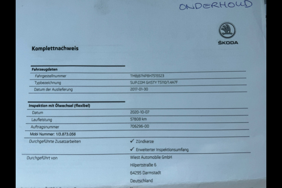 Škoda Superb Combi 1.4 TSI * Crème interieur * Cruise * Stoelventilatie *